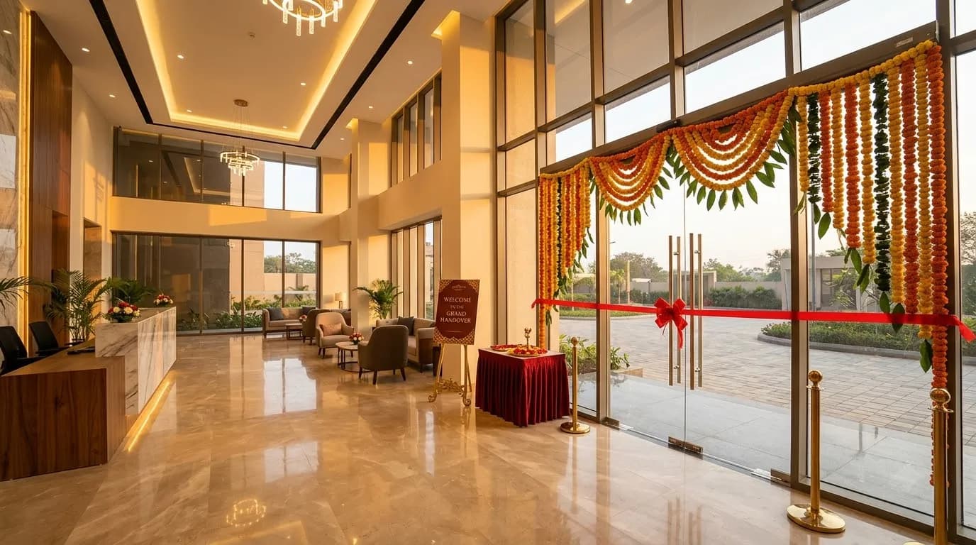 Lobby ready for handover