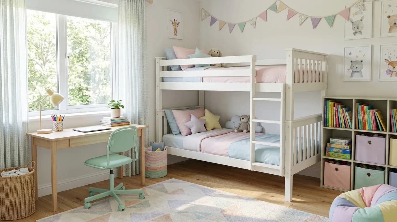 Child's bedroom with bunk bed