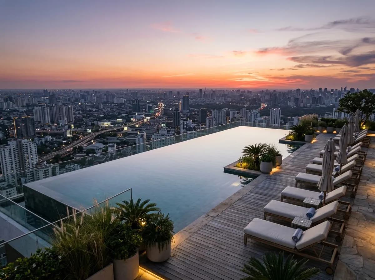 Rooftop infinity pool